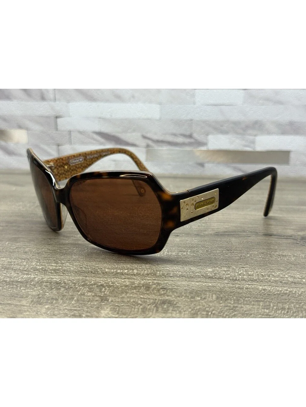 COACH Sunglasses ALICIA S441 Tortoise Oversized Designer Swarovski *Frames Only